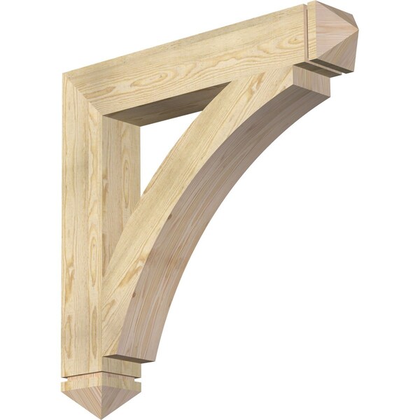 Ekena Millwork Thorton Arts & Crafts Rough Sawn Bracket, Douglas Fir, 6"W x 38"D x 38"H BKT06X38X38THR03RDF - main